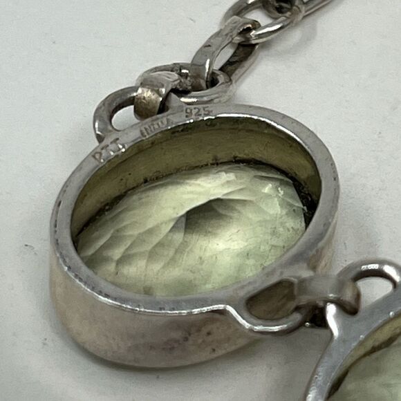 Praseolite, .925 bracelet and ring set. - Picture 4 of 10